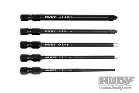 Set of Power Tool Tips (Hex 2; 2.5; 3mm & Phillips 4; 5.8mm)