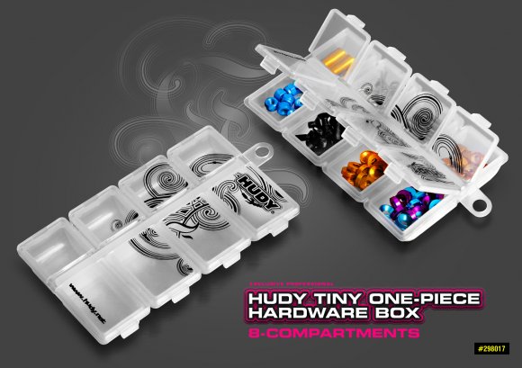 HUDY Tiny One-Piece Hardware Box - 8-Compartments