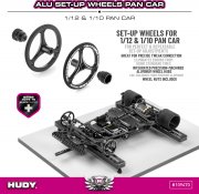 Alu Set-Up Wheel for 1/12 & 1/10 Pan Car (2)