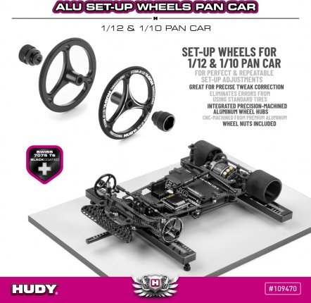 Alu Set-Up Wheel for 1/12 & 1/10 Pan Car (2)