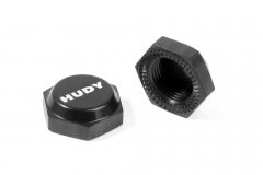 HUDY Alu Wheel Nut M12 with Cover - Ribbed (2)