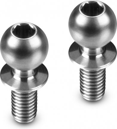 HUDY Titanium Ball Stud D=5.4 / L=6 / S=4.5 / 2mm Hex (2)