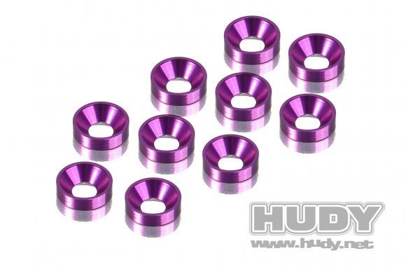 Alu Countersunk Shim - Violet (10)