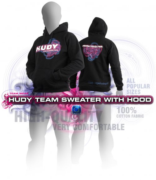 HUDY Sweater Hooded - Black (XXL)