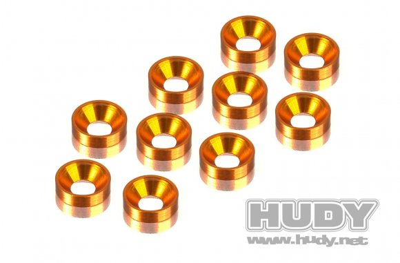 Alu Countersunk Shim - Orange (10)