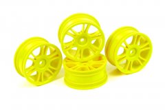 24mm Wheels Starburst - Yellow (4)