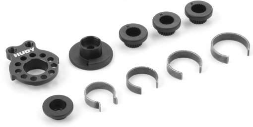 HUDY Alu Fixed Servo Saver 1/12 - Set