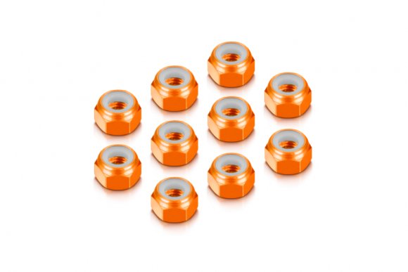 Alu Nut M4 - Orange (10)